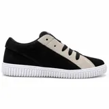 Zapatillas Airwalk One de color negro con detalles en beige y suela blanca, con diseño de corte bajo, cordones negros y logotipo circular en el lateral.