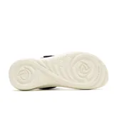 Sandalia deportiva Merrell de diseño ergonómico, con doble tira ajustable en el empeine y cierre de hebilla. Presenta una entresuela de espuma EVA en color crema y suela con relieve para mayor tracción.