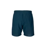 Short deportivo Asics de hombre, color azul petróleo, con logo reflectivo en la pierna derecha. Confeccionado en tejido ligero y materiales reciclados, con slip interior, cordón ajustable en la cintura, bolsillo interior oculto y aberturas laterales.