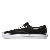 Championes Vans Authentic de lona color negro con suela de goma blanca.
