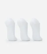 Kit de tres pares de medias invisibles marca Lupo, confeccionadas en tejido de algodón, diseñadas para un ajuste cómodo y discreto.