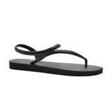 Ojotas Havaianas Flash Urban color negro, con tiras finas y diseño texturizado.