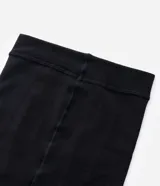 Medias cancan tipo legging de color negro con interior de fleece, sin estampa y con diseño sin pies.