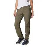 Pantalon de senderismo color verde oliva, de corte recto y cintura media. Cuenta con rodillas articuladas, bolsillos laterales y bolsillo de seguridad con cremallera, diseñado con tecnología de protección solar y repelencia a líquidos.