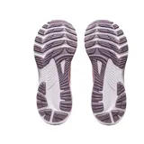 Championes de running Asics Gel-Kayano 29, color negro con detalles en fucsia y blanco. Presentan tecnología FF Blast+ en la entresuela para mayor amortiguación y diseño de malla transpirable.