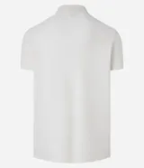 Remera polo de manga corta con cuello tradicional sin botones, confeccionada en tejido con textura mini grid.