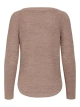 Sweater de punto con cuello redondo y manga larga, de corte regular y textura suave.