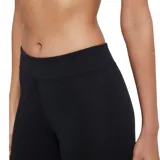 Calza Nike de mujer color negro, modelo Sportswear Essential 7/8, con logo Swoosh en el tobillo y pretina elástica.