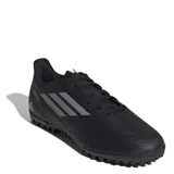 Championes de fútbol 5 Adidas III TF, color negro con detalles en gris.