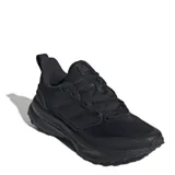 Championes de running Adidas modelo Ultrarun 5 TR, color negro. Presentan un diseño técnico con malla superior repelente al agua, mediasuela con tecnología Bounce 2.0 para mayor amortiguación y suela de goma Adiwear con tracción optimizada para diversos terrenos.