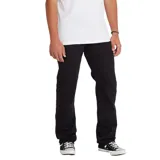 Jean Volcom modelo Solver de corte recto moderno y tiro regular, confeccionado en denim negro.