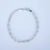 Pulsera de plata 925 con eslabones tipo tourbillon.