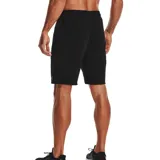 Short deportivo Under Armour Project Rock Terry de hombre, color negro con logo de la marca en la pierna izquierda.