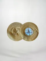 Set de boinas de hilo de algodón en colores azul, celeste, blanco, beige, amarillo, marrón, verde, salmón y rosa.