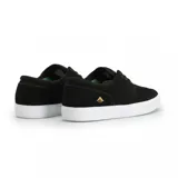 Zapatillas de skate Emerica Figgy G6, color negro con suela blanca.