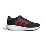 Championes Adidas Response Runner unisex, color negro con detalles en rojo y suela blanca.