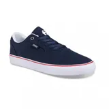 Championes Etnies Blitz grises con detalles en negro y suela blanca.