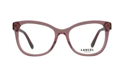 Armazón para lentes de acetato color rosa cristal, marca Lancel, modelo 90047 col 2.