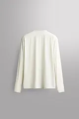 Camiseta deportiva de manga larga Zara Athleticz en colaboración con Ridar, color marrón, con tejido ligero perforado de secado rápido, cuello redondo y detalles de logos estampados.
