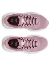 Championes Under Armour Phade Rn 3, color rosado con suela blanca y logo en contraste.