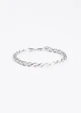 Pulsera de plata 925 con eslabones tipo tourbillón macizos de 5mm de grosor.