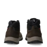 Botas de caña media Freeway modelo Terra, confeccionadas en nobuk color marrón con puntera reforzada en cuero sintético negro. Presentan cordones negros, cuello acolchado y suela de goma dentada con entresuela en tono gris.