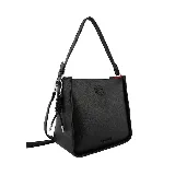 Cartera bandolera mediana de cuero sintético color marrón, con correa de hombro ajustable y cierre superior con cremallera.