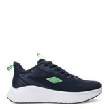 Championes deportivos Umbro modelo Fury, color negro con diseño minimalista. Confeccionados en tejido textil respirable, cuentan con entresuela de amortiguación extra y suela de goma para mayor tracción.