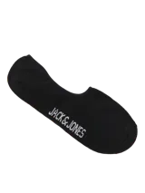Pack de tres pares de medias invisibles Jack & Jones color negro, de corte bajo, suaves, elásticas y respirables.