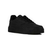 Championes urbanos Diadora Bampu de mujer, color negro, con diseño clásico de cordones y suela de goma texturizada.