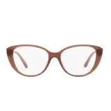 Armazón para lentes Michael Kors modelo 4102U, color marrón con forma de ojo de gato.