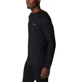 Remera térmica de manga larga Columbia Omni-Heat Infinity Omni-Wick, color negro, de corte ajustado y diseño liso con el logo de la marca en el pecho.