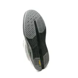 Championes deportivos Skechers Slip-Ins Max Cushioning Glide Step, color gris con entresuela gruesa negra y detalles en rojo. Cuenta con parte superior de malla técnica y tecnología sin cordones Hands Free.