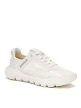 Sneakers Caterpillar modelo Hex Lite Vent Ws, color blanco, confeccionados en malla textil transpirable con suela ligera de EVA y diseño moderno.