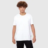 Remera de algodón orgánico de corte clásico, con cuello redondo y mangas cortas, de diseño minimalista y versátil.