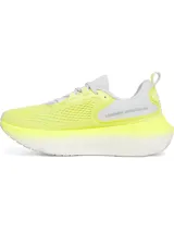 Championes de running Under Armour Infinite Elite 2, con parte superior de malla técnica transpirable en color amarillo neón y detalles en gris. Incorporan amortiguación UA HOVR+ de longitud completa para mayor retorno de energía, plantilla moldeada en 3D y suela de goma ligera.