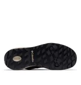 Championes de senderismo Columbia modelo Newton Ridge, con parte superior de cuero impermeable color marrón y detalles en negro. Incorpora tecnologías Omni-Tech, Omni-MAX y TechLite para mayor amortiguación, estabilidad y tracción en diversos terrenos.