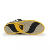 Championes de skate Emerica OG-1, color beige con detalles en negro, blanco y amarillo.