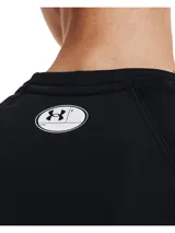 Remera térmica deportiva Under Armour modelo CG Authentics Crew, color negro, de manga larga con diseño raglán, cuello redondo y ajuste ceñido. Cuenta con el logo de la marca estampado en el pecho en color blanco.