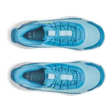 Championes de básquetbol Under Armour Curry 3Z7, color azul con detalles en blanco y verde lima. Presentan una combinación de malla transpirable y revestimientos de cuero, con entresuela Micro G para amortiguación y suela de goma de alta tracción.