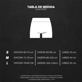 Calza corta deportiva color verde militar, de tiro alto.