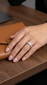 Anillo de plata 925 tipo medio sin fin, con engaste de piedras de circonia en corte baguette y bordes texturizados.