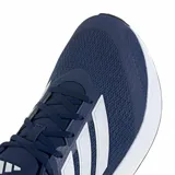 Championes Adidas Runfalcon 6 M, de color azul marino con las tres tiras características en blanco en los laterales y entresuela blanca con amortiguación Cloudfoam.