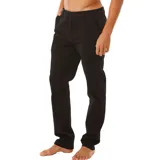 Pantalón chino negro Rip Curl Classic Surf, de corte recto y tiro medio.