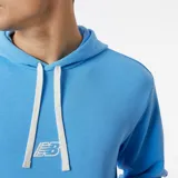 Buzo con capucha New Balance Essentials, confeccionado en tejido de rizo francés, con ajuste holgado, bolsillo tipo canguro frontal y logo serigrafiado en el pecho.