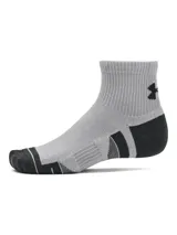 Pack de tres pares de medias deportivas de corte medio, confeccionadas en tejido técnico de secado rápido con paneles de malla para mayor transpirabilidad, soporte de arco integrado y amortiguación media.