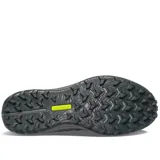 Championes de trail running Saucony Peregrine 12, color negro con detalles en gris.