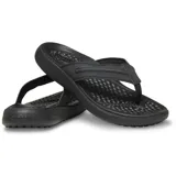 Ojotas Crocs Yukon Vista II Lr Flip para hombre, con parte superior de piel sintética marrón y detalles de costuras, base textil y suela de espuma Croslite con plantillas LiteRide.