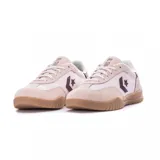 Championes urbanos Converse Run Star Trainer, color rosa pálido con detalles en borgoña y suela de goma marrón.