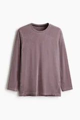 Remera deportiva de manga larga con tejido funcional DryMove, de efecto lavado y corte regular.